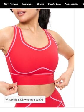 Buffbunny Women’s Red Sports Bra with Contrast Stitching